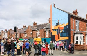 Discover North Shields: History, Heritage and a New Creative Future Community celebrates mural North Shields No4 by Anthony Downie. Photo by Wayne Bordoli
