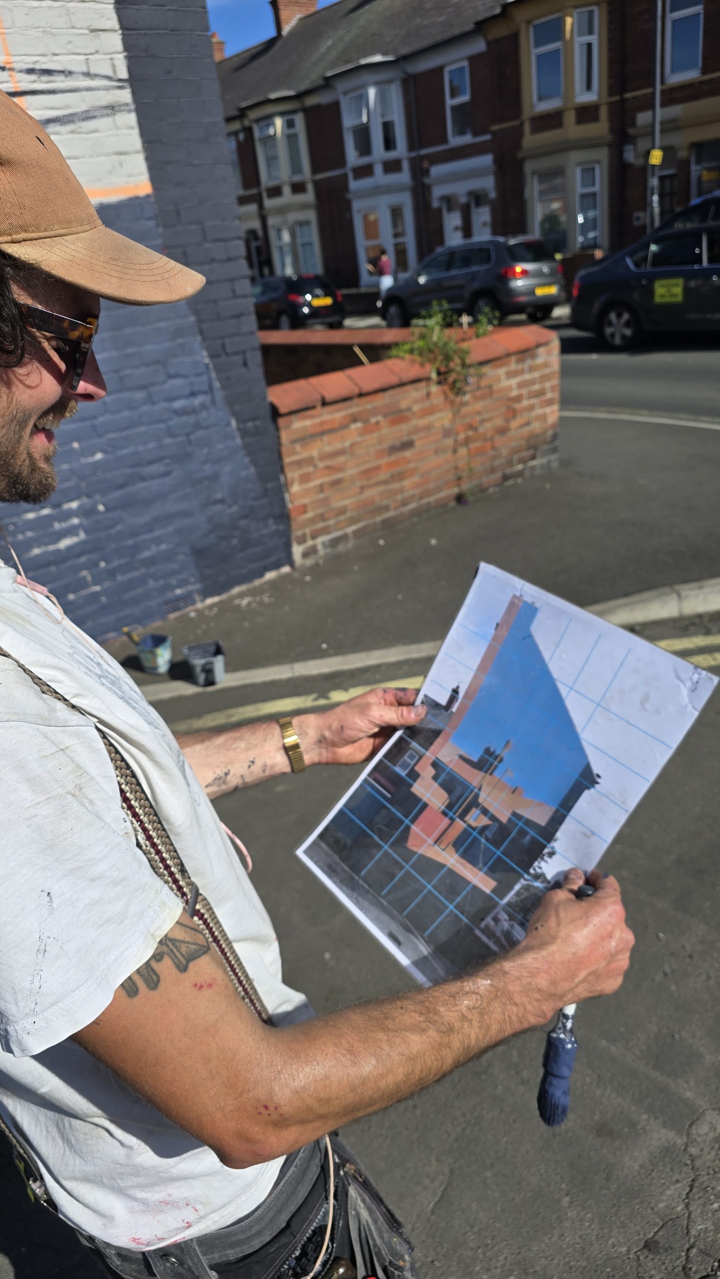 North Shields No4 mural sketch by Anthony Downie. Photo by Mark Tavender