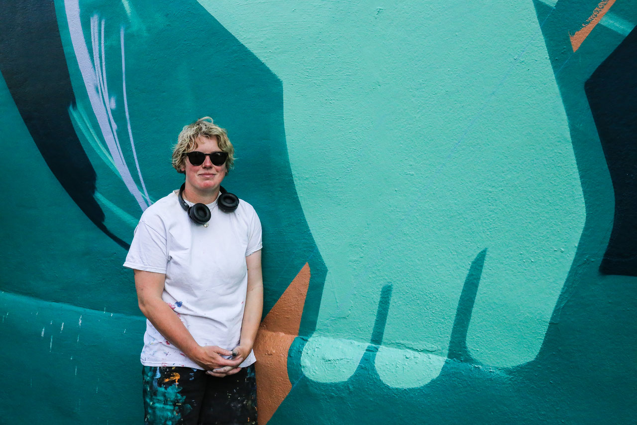 Oceanus - KMG's wall mural for Elevation 3 Oceanus by KMG, mural artist from Aberdeen. Photo by Wayne Bordoli
