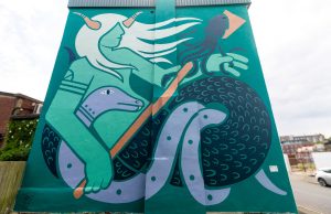 Oceanus – KMG’s wall mural for Elevation Oceanus by KMG, wall mural for Elevation Mural Festival, North Shields
