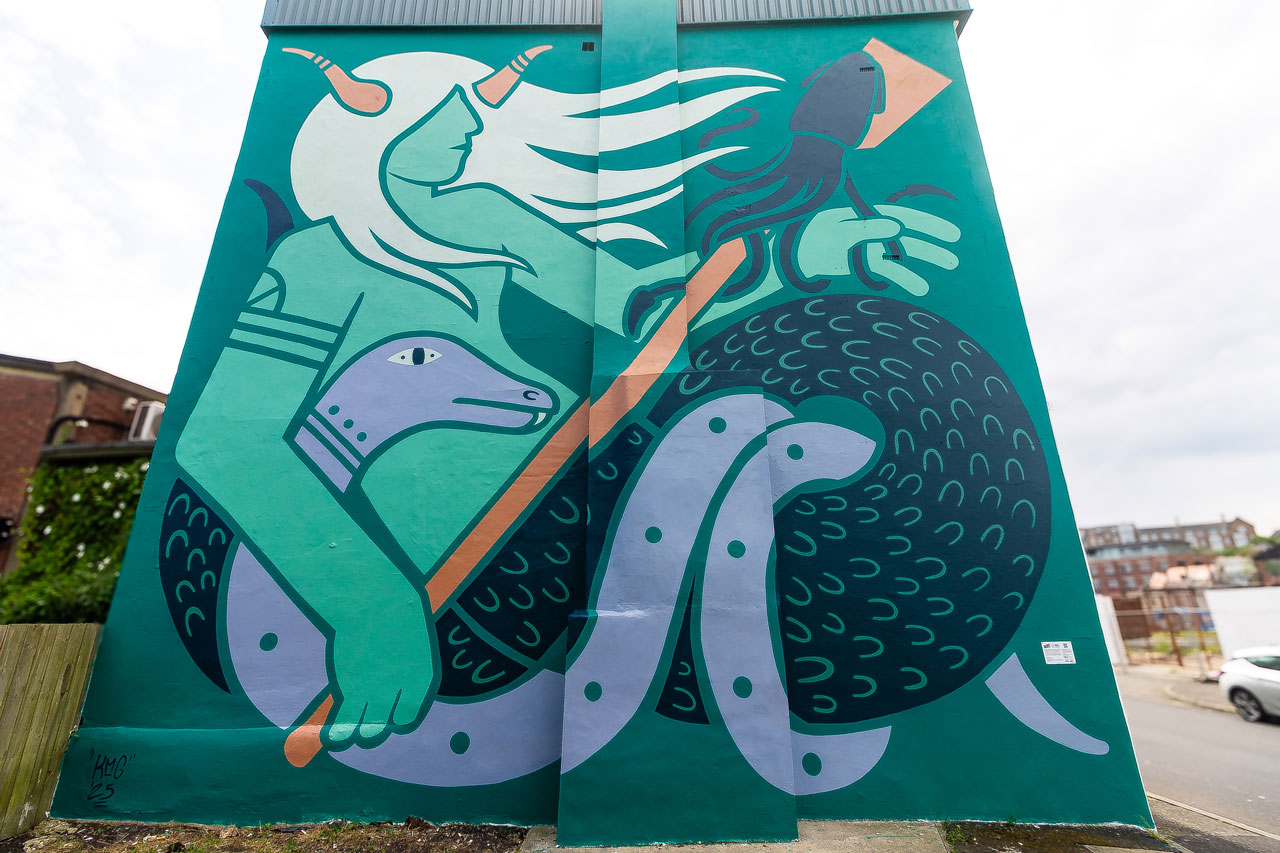Oceanus - KMG's wall mural for Elevation 4 Oceanus by KMG, wall mural for Elevation Mural Festival, North Shields