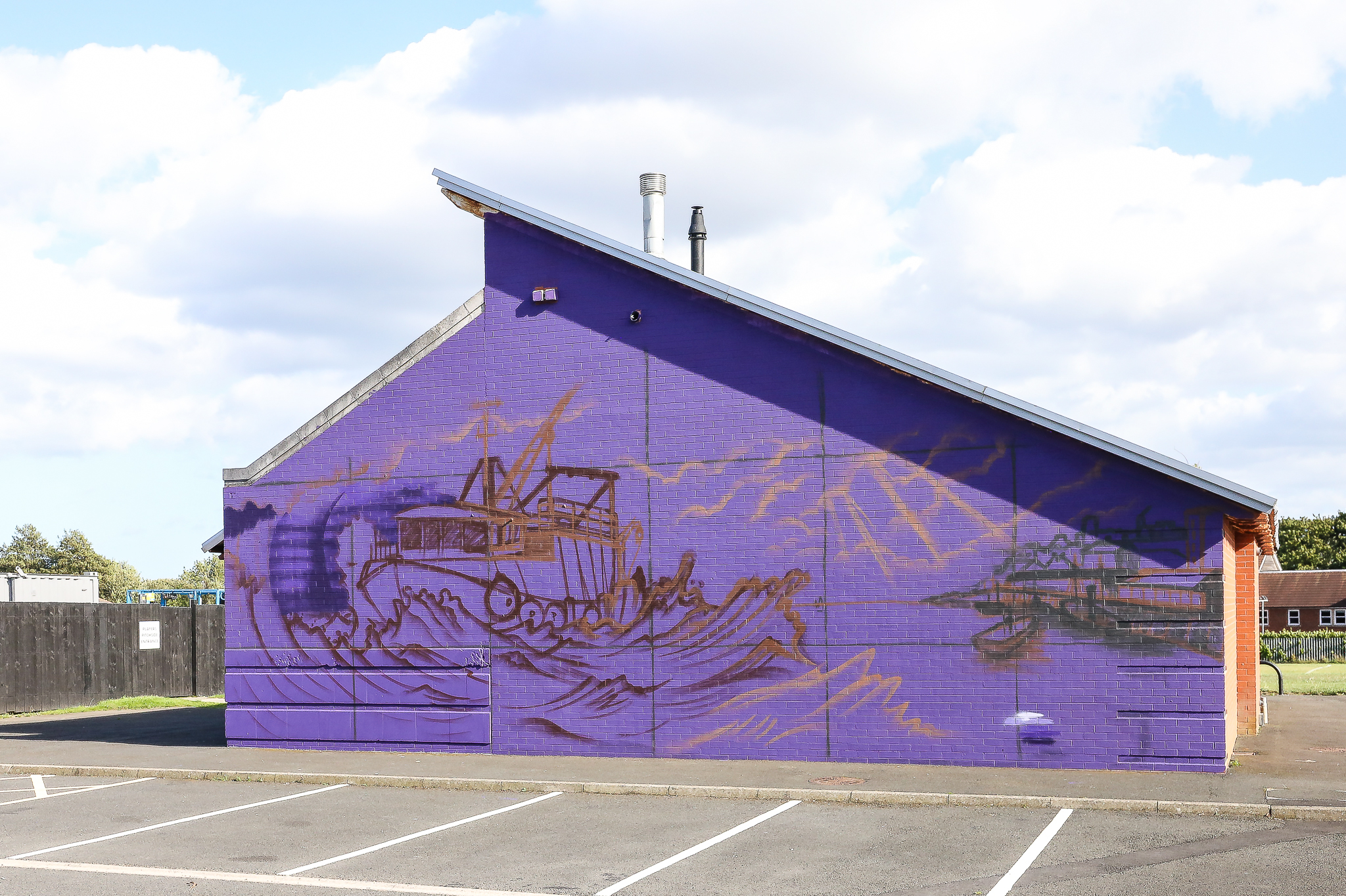 The Spirit of Shields - Mark One87’s wall mural for Elevation 3 The Spirit of Shields work in progress. Photo by Wayne Bordoli