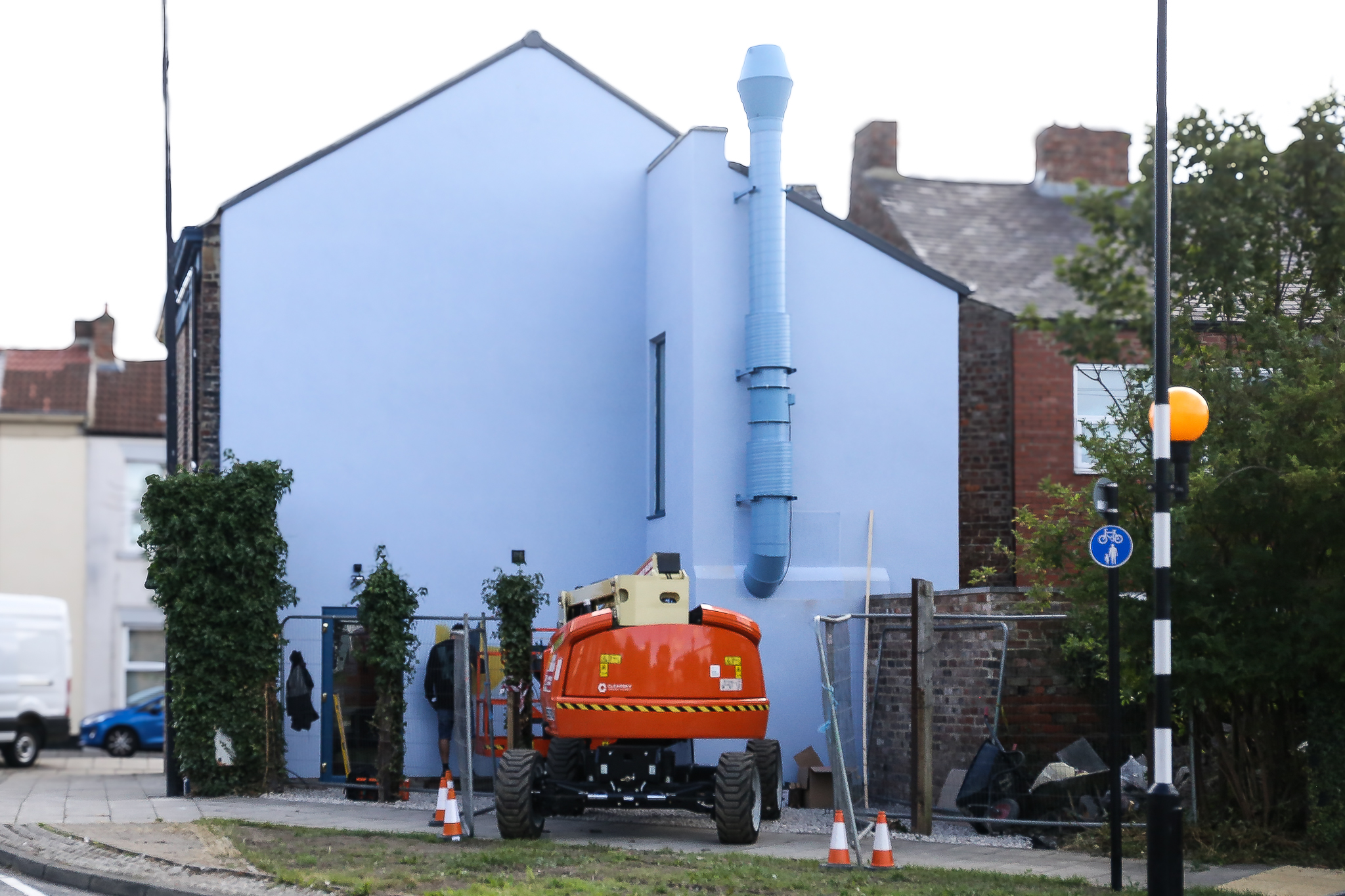 I Beg That Sound - Ricky Also’s wall mural for Elevation 2 Building on Brandling Terrace awaiting Ricky to start work on the wall mural for Elevation Mural Festival. Photo by Wayne Bordoli