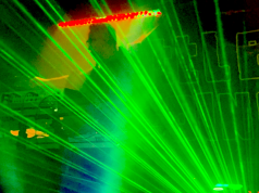 New electronic label launch: Kryptic Communications Image showing green lazers. Kryptic Communications