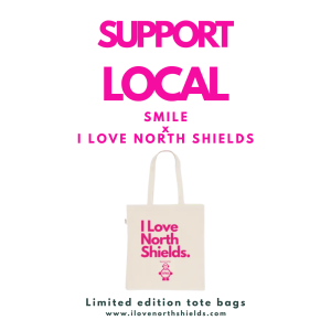 Limited Edition Smile Tote Bag – Mr. Smiley Man x I Love North Shields