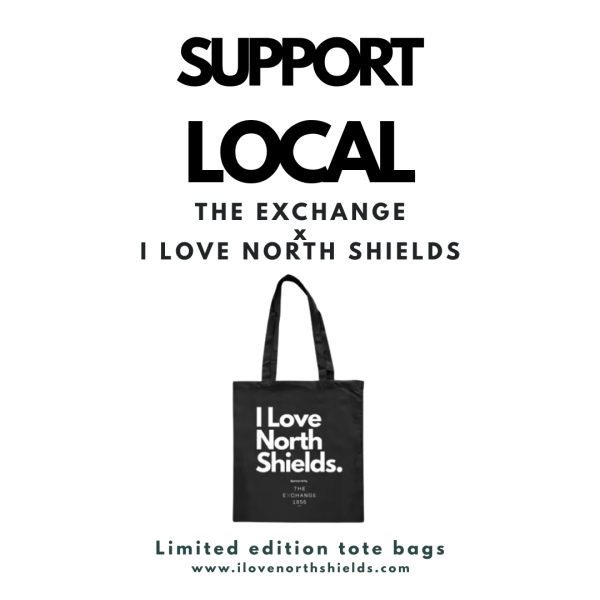 Limited Edition Black Tote Bag – The Exchange 1856 x I Love North Shields