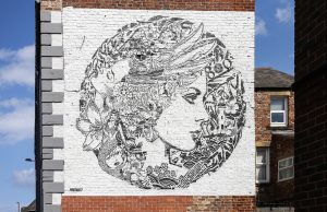 The Siren – Prefab77’s wall mural for Elevation The Siren by Prefab77, Albion Road. Photo by Wayne Bordoli