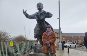 North Shields Unveils Powerful New Statue Honouring Mary Ann Macham Mary Ann Macham statue with sculptor artist Keith Barrett