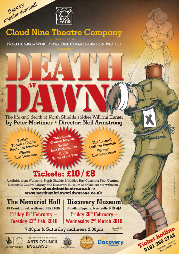 Death at Dawn a stage play by Peter Mortimer about the life of William Hunter (Image credit: Cloud Nine Theatre Company & Dave Turnbull)
